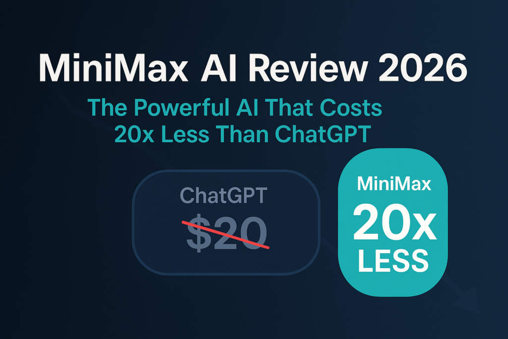 MiniMax AI Review MiniMax AI Review 2026: The Powerful AI That Costs 20x Less Than ChatGPT